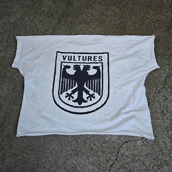 Vtg Y2k KANYE WEST Vultures Crest Graphic Oversized Hip Hop Rap T Shirt Sz 2 - Picture 1 of 8